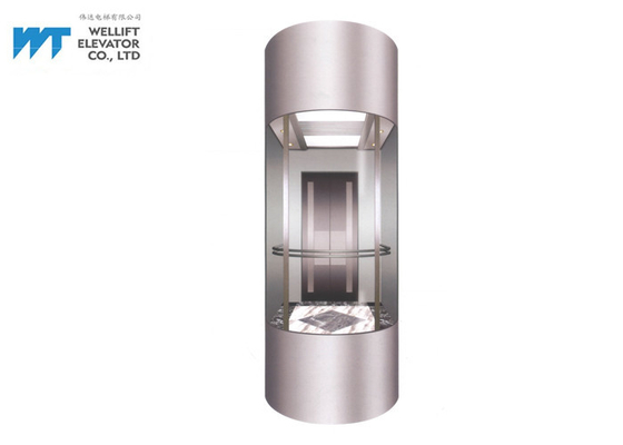 Universal Elevator Cab ออกแบบตกแต่งภายในเครื่อง PM Gearless Traction สำหรับลิฟต์สังเกตการณ์